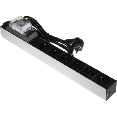 PGEP 16A 6 Gang Power Distribution Unit Power Strip with 2.5m Cable Type E RCD Protected Surge Protection 755-3970