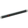 RS Pro 16A 230V AC 5 Gang Power Distribution Unit Power Strip with 2.5m Cord Type E and Surge Protection 755-3983