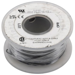 Alpha Wire Hook Up Wire PVC Series Grey 22 AWG, 7x0.25 mm Strands, 30 m, Polyvinyl Chloride Insulation 3251 SL005