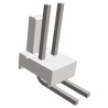 TE Connectivity MTA-100 Series Right Angle Through Hole Pin Header 2 Contacts 2.54 mm Pitch 1 Row Unshrouded 640455-2