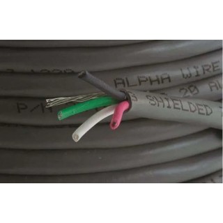 Alpha Wire Alpha Essentials Communication & Control Control Cable 4 Cores 0.56mm² 20 AWG Screened Armoured 30 m 2414C SL005
