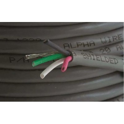 Alpha Wire Alpha Essentials Communication & Control Control Cable 4 Cores 0.56mm² 20 AWG Screened Armoured 30 m 2414C SL005