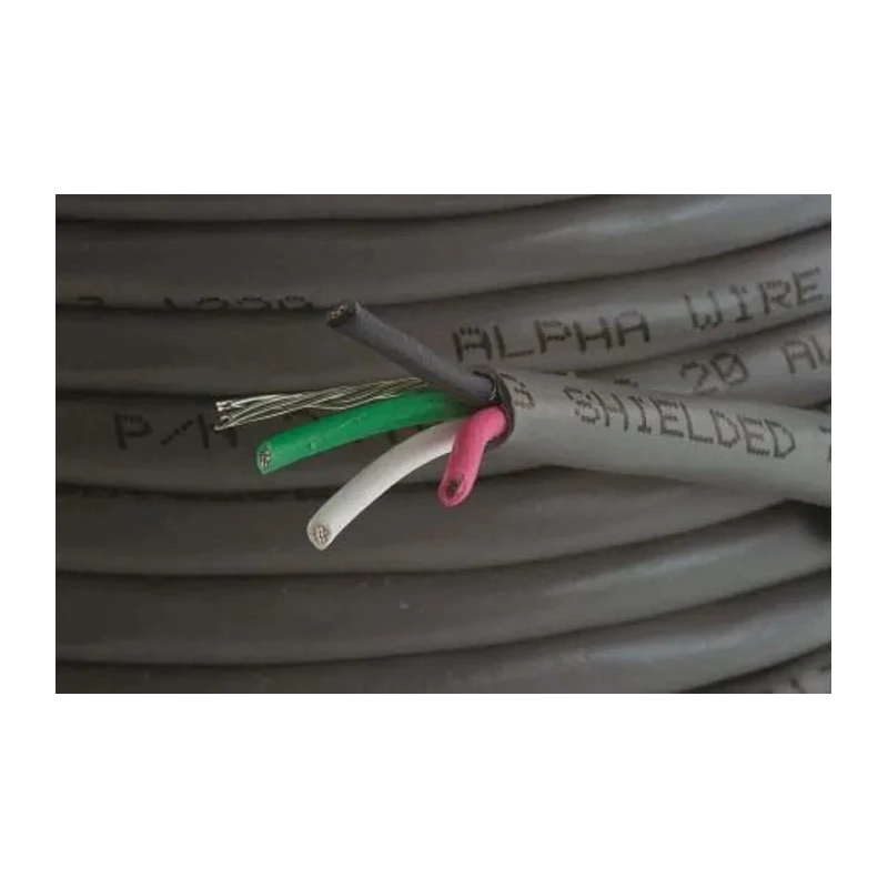 Alpha Wire Alpha Essentials Communication & Control Control Cable 4 Cores 0.56mm² 20 AWG Screened Armoured 30 m 2414C SL005