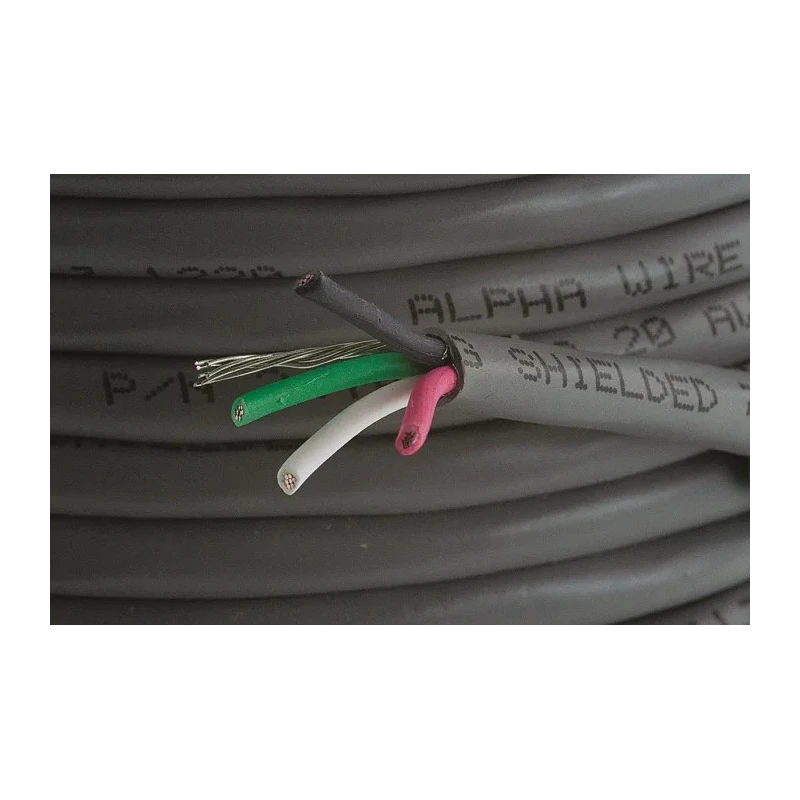 Alpha Wire Alpha Essentials Communication & Control Control Cable 4 Cores 0.56mm² 20 AWG Screened Armoured 30 m 2414C SL005