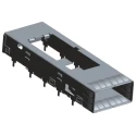TE Connectivity QSFP+ Cage Assembly for TE Pluggable I/O Transceiver Nickel Silver Material RoHS Compliant 1888617-1