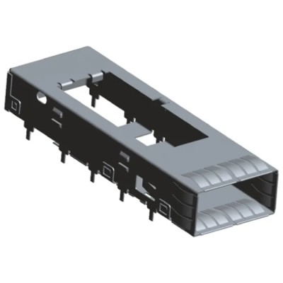 TE Connectivity QSFP+ Cage Assembly for TE Pluggable I/O Transceiver Nickel Silver Material RoHS Compliant 1888617-1