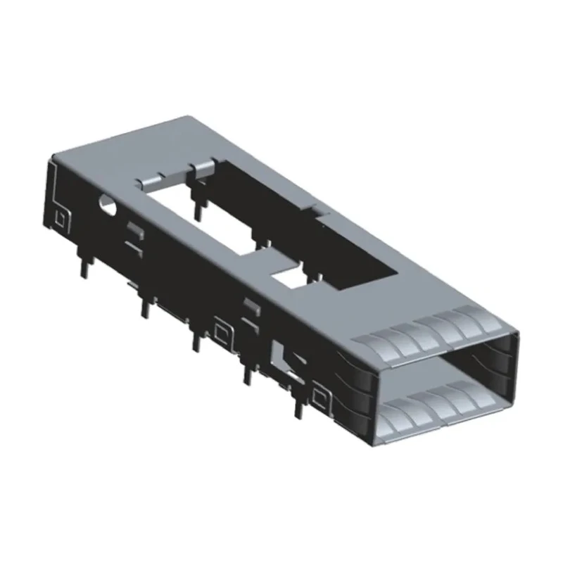 TE Connectivity QSFP+ Cage Assembly for TE Pluggable I/O Transceiver Nickel Silver Material RoHS Compliant 1888617-1