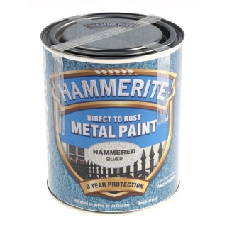 Hammerite Direct to Rust Paint Hammered Silver Finish Tin 750 ml 5092957