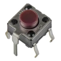 Panasonic Red Tactile Switch Push Plate 5mm SPST 20mA 15 V dc Through Hole EVQPBG05R
