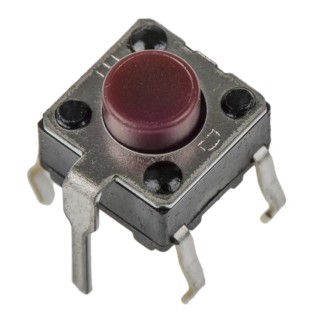 Panasonic Red Tactile Switch Push Plate 5mm SPST 20mA 15 V dc Through Hole EVQPBG05R