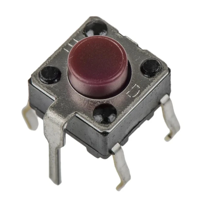 Panasonic Red Tactile Switch Push Plate 5mm SPST 20mA 15 V dc Through Hole EVQPBG05R