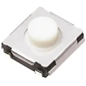Panasonic White Tactile Switch Push Plate SMT, 2.5 mm Actuator Length, SPST 20mA 15 V dc Surface Mount EVQQ2S02W