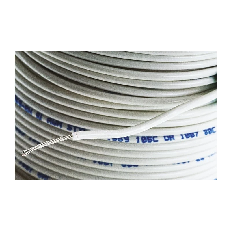 Alpha Wire Hookup Wire PVC Series White Harsh Environment Wire 7 x 0.25 mm Copper Conductor 30 m 3051 WH005