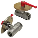 Legris Sand Blasted Nickel Plated Brass Threaded BSPP Ball Valve 1/2 in Female Double Female Vent 0439 13 21
