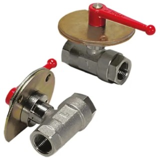 Legris Sand Blasted Nickel Plated Brass Threaded BSPP Ball Valve 1/2 in Female Double Female Vent 0439 13 21