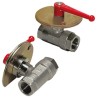 Legris Sand Blasted Nickel Plated Brass Threaded BSPP Ball Valve 1/2 in Female Double Female Vent 0439 13 21