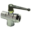 Legris Sand Blasted Nickel Plated Brass Female Right Angle Port Ball Valve BSPP 0482 06 13