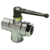Legris Sand Blasted Nickel Plated Brass Female Right Angle Port Ball Valve BSPP 0482 06 13