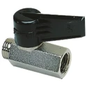 Legris Nickel Plated Brass Threaded Ball Valve BSPP Female/Male Outlet Port 1/4 in Maximum Pressure 12 bar Model 0491 04 13