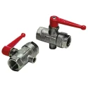Legris Sand Blasted Nickel Plated BSPP Female Inlet and Outlet 1/4 in Ball Valve 0489 07 13