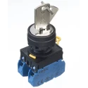 Idec IP65 Key Switch DPST 3-Way Spring Return Straight Key Screw Terminal 