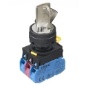 Idec IP65 Key Switch DPDT 10A, 3-Position Maintained Common Key 