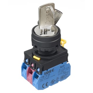 Idec IP65 Key Switch DPDT 10A, 3-Position Maintained Common Key 