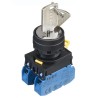 Idec IP65 Key Switch DPST 3-Way Spring Return Screw Terminal Straight-Key
