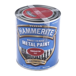 Hammerite Direct to Rust Paint Smooth Finish Red Metal Protection 750 ml 5092824