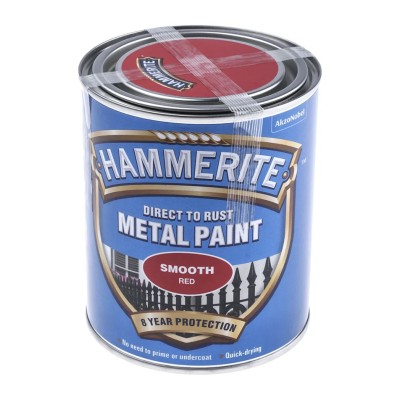Hammerite Direct to Rust Paint Smooth Finish Red Metal Protection 750 ml 5092824