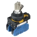 Idec IP66 Key Switch DPST, 10A, 3-Way Spring Return, Straight Key 