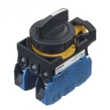 Idec Spring Return Selector Switch DPST, 3 Positions, 22 mm Cutout Diameter CW1S-31E20