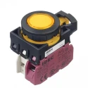 Idec Illuminated Push Button Switch Momentary Panel Mount 22 mm Cutout SPST Yellow LED IP65 24 V CW1L-M1E01Q4Y
