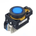 Idec CW Series Illuminated Push Button Switch, Momentary, Panel Mount, 22 mm Cutout, SPST, Blue LED, IP65 CW1L-M1E10QM4S