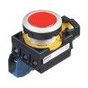 Idec CW Series Illuminated Maintained Push Button Switch, Panel Mount, 22 mm Cutout, SPST, Red LED, IP65 CW4B-A1E10R