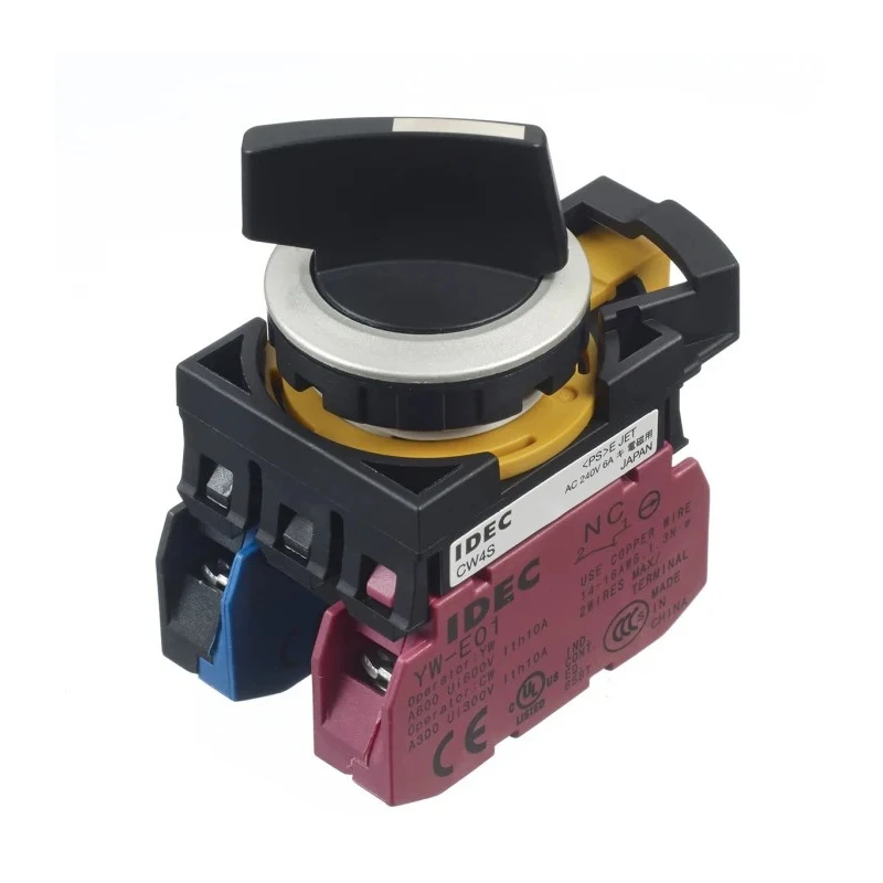 Idec Lever Selector Switch SPDT 22 mm Cutout Diameter 2 Positions CW4S-2LE11