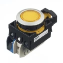 Idec CW Series Illuminated Push Button Switch, Momentary Operation, Panel Mount, 22 mm Cutout, SPST Contact CW4L-M1E10QM4Y