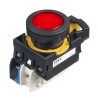 Idec CW Series Illuminated Maintained Push Button Switch, Panel Mount, 22 mm Cutout, SPST, Red LED, IP65, 24 V CW1L-A1E10Q4R