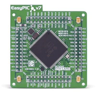 MikroElektronika Microcontroller Development Tool EasyPIC FUSION v7 ETH MCUcard MIKROE-2714