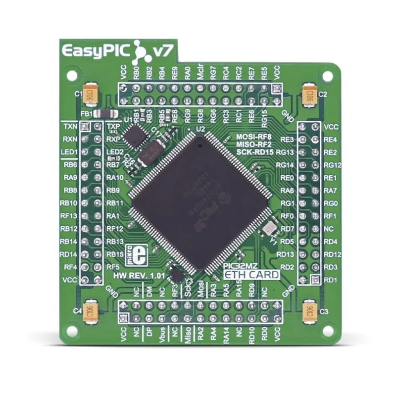 MikroElektronika Microcontroller Development Tool EasyPIC FUSION v7 ETH MCUcard MIKROE-2714