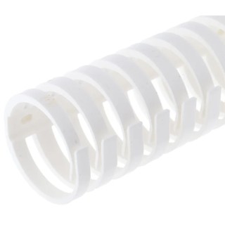 HellermannTyton Cable Trunking Heladuct Flex White Flexible Slot W45mm x D48mm x L500mm 164-41108 HelaDuct Flex40SK-PP-WH