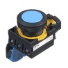 Idec CW Series Illuminated Push Button Switch, Maintained Operation, Panel Mount, Blue Actuator, 22 mm Cutout CW1B-A1E10S