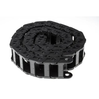 Igus Cable Trunking Black W51.5mm x D28mm, Length 1m, Minimum Bend Radius 38mm, Igumid GLW Material 1400.038.038.0