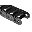 Igus Cable Trunking Black W51.5mm x D28mm, Length 1m, Minimum Bend Radius 38mm, Igumid GLW Material 1400.038.038.0