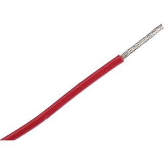 Alpha Wire Hookup Wire PVC Series Red, 16 AWG, 26/0.25 mm Core Strands, 2.34 mm OD, 305 m Length, 300 V, Flame 3057 RD001