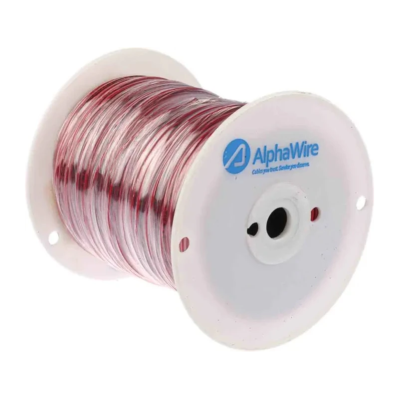 Alpha Wire Hookup Wire PVC Series Red, 16 AWG, 26/0.25 mm Core Strands, 2.34 mm OD, 305 m Length, 300 V, Flame 3057 RD001