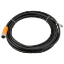 Omron Sensor Actuator Cable 8 Contacts Threaded to 4 Contacts Unterminated 240V DC Orange Jacket Y92E-M12PURSH4S5M-L