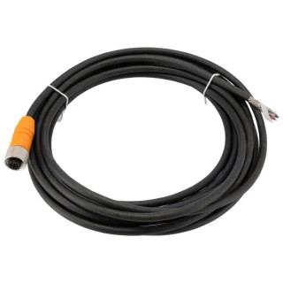 Omron Sensor Actuator Cable 8 Contacts Threaded to 4 Contacts Unterminated 240V DC Orange Jacket Y92E-M12PURSH4S5M-L