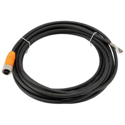 Omron Sensor Actuator Cable 8 Contacts Threaded to 4 Contacts Unterminated 240V DC Orange Jacket Y92E-M12PURSH4S5M-L