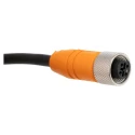 Omron Sensor Actuator Cable 8 Contacts Threaded to 4 Contacts Unterminated 240V DC Orange Jacket Y92E-M12PURSH4S5M-L